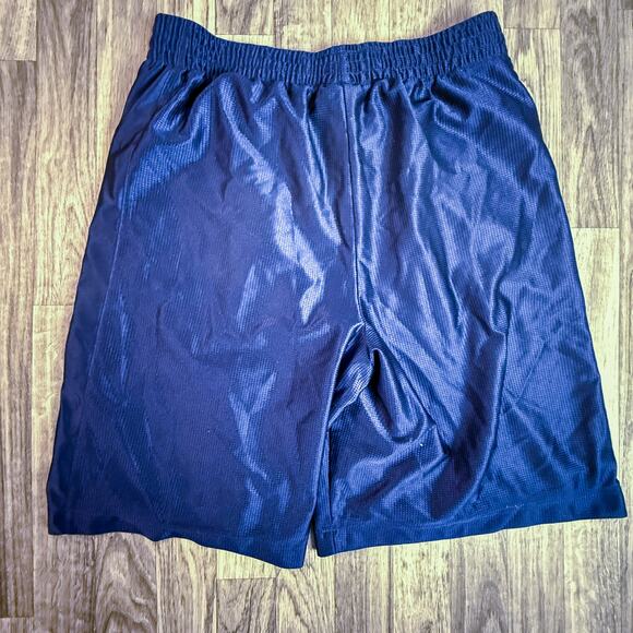 Nike Basketball Navy Blue Mesh Athletic Shorts Men’s Size L Swoosh Logo - Picture 1 of 6